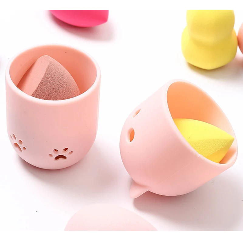 Новинка мягкая силиконовая пудра пуховка держатель для сушки яичная подставка