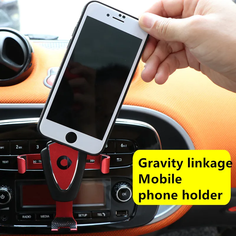 car mobile phone holder for smart 453 fortwo forfour 451 450 accessories air outlet cell phone brache interior supplies free global shipping