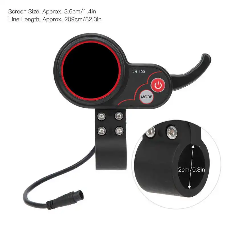 LH100 24V/36V/48V/60V E-bike Display большой палец дроссельной заслонки 2 в 1 Спидометр панель