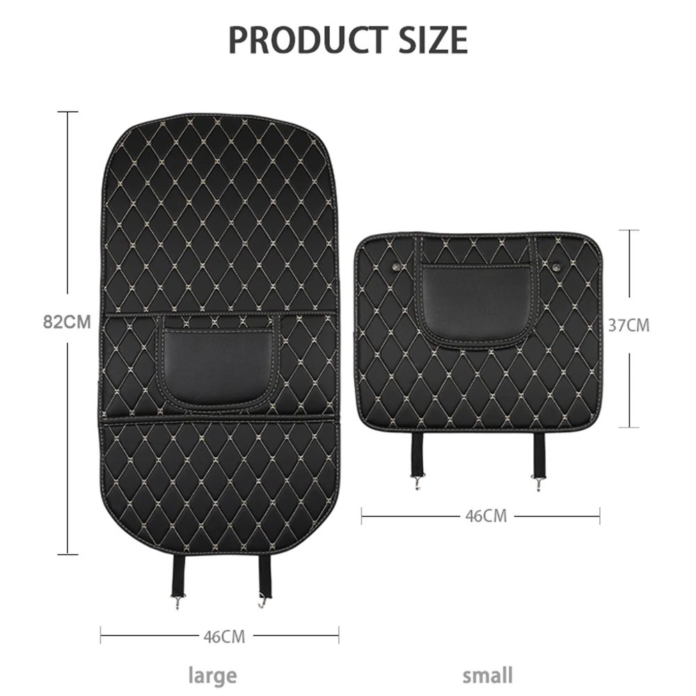 

PU Leather Anti-Child-Kick Pad for Car Waterproof Seat Back Protector Cover Universal Auto Anti Mud Dirt Pads with Storage Bag