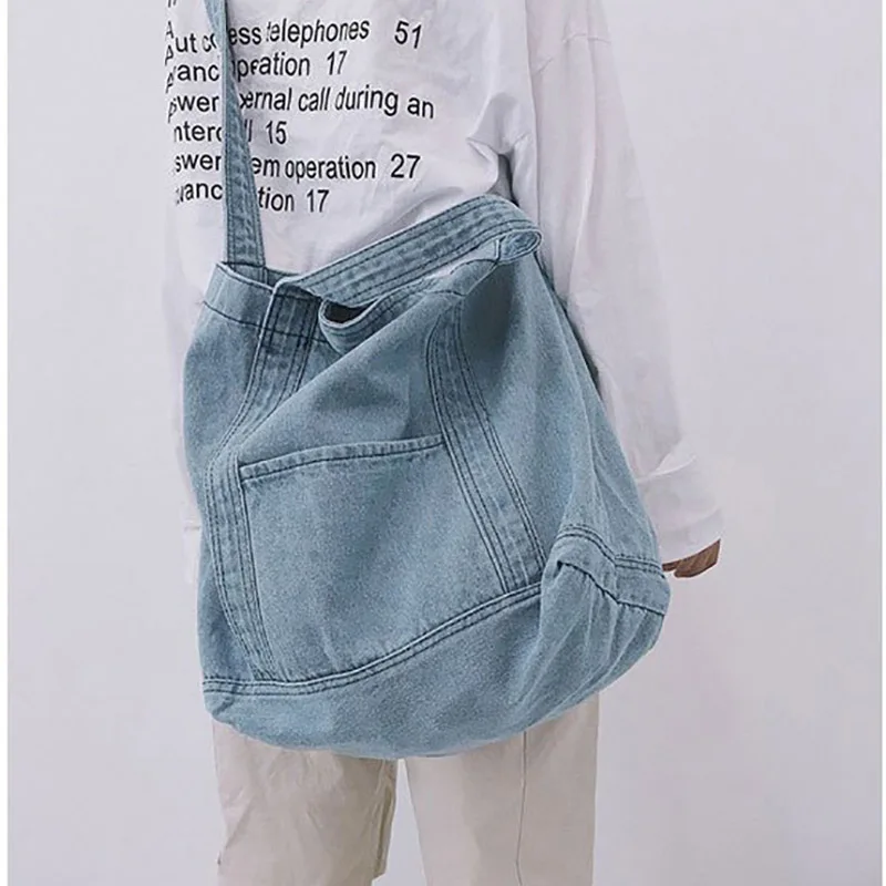 Wahyah джинсовая сумка через плечо для женщин повседневные джинсовые сумки женские
