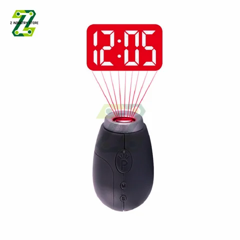 Портативный цифровой проекционный будильник, мини-проектор, светодиодные часы, время переноски, фонарик, часы, электронные часы