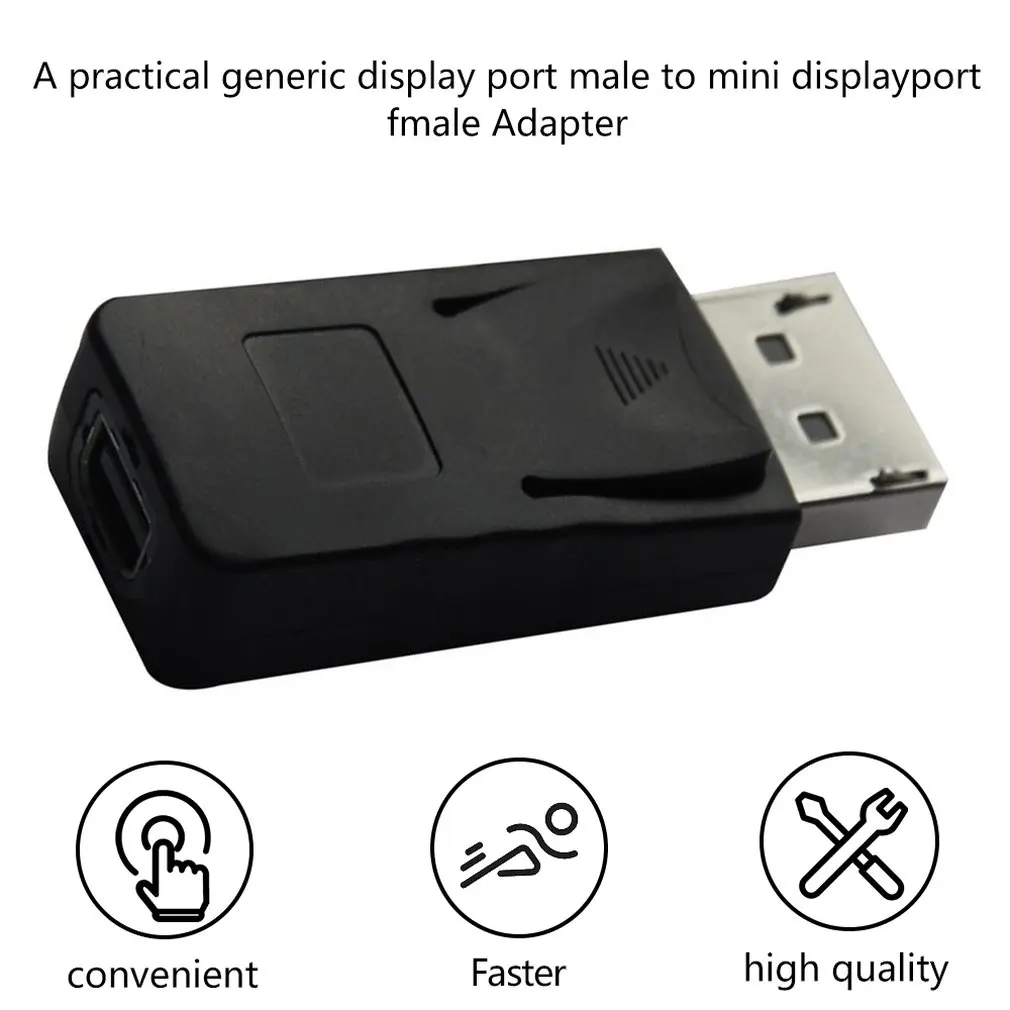 

Black ABS Display Port DisplayPort DP Male to Mini Displayport Female Converter Cable Adapter Video Audio Connector for HDTV PC
