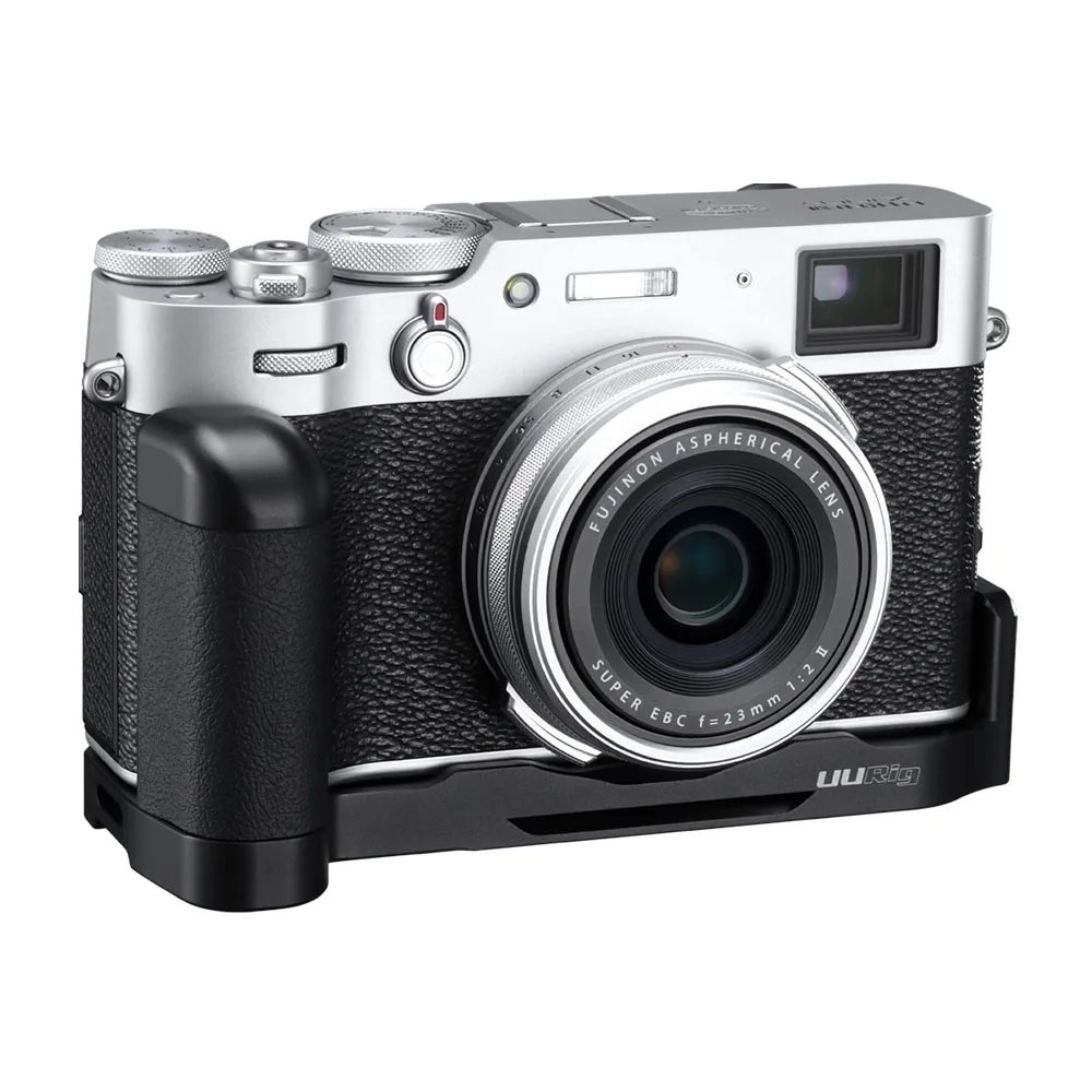 

UURig Quick Release L Plate for Fujifilm X-100v Fuji X100V Hand Grip Extend Cold Shoe 1/4'' Screw Mount Fill Light Microphone