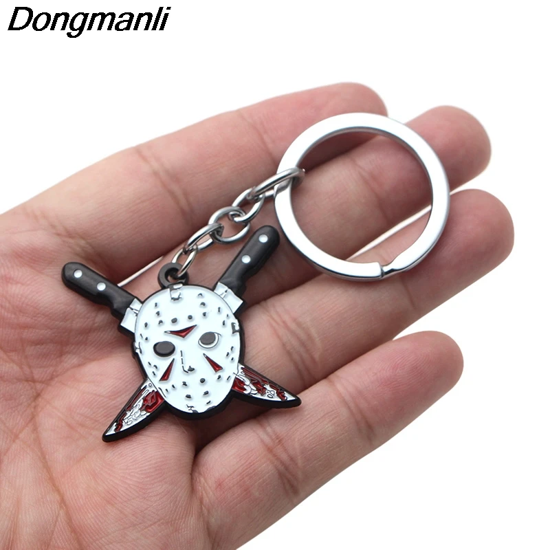 P3999 Dongmanli 1 шт. Чаки лицо Стивен Кингс это Пенни Wise Джейсон Хоккей ужас брелок-Шарм брелки для ключей держатель