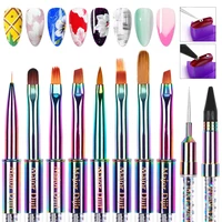 nail art acrylic liquid powder carving uv gel extension builder painting brush lines liner carving painting manicure tools