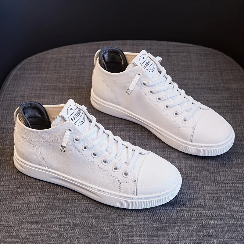 

2021 Spring Summer Shoes Women Sneakers Genuine Leather White Shoes Fashion Ladies Sneakers Flat Casual Soft Footwear