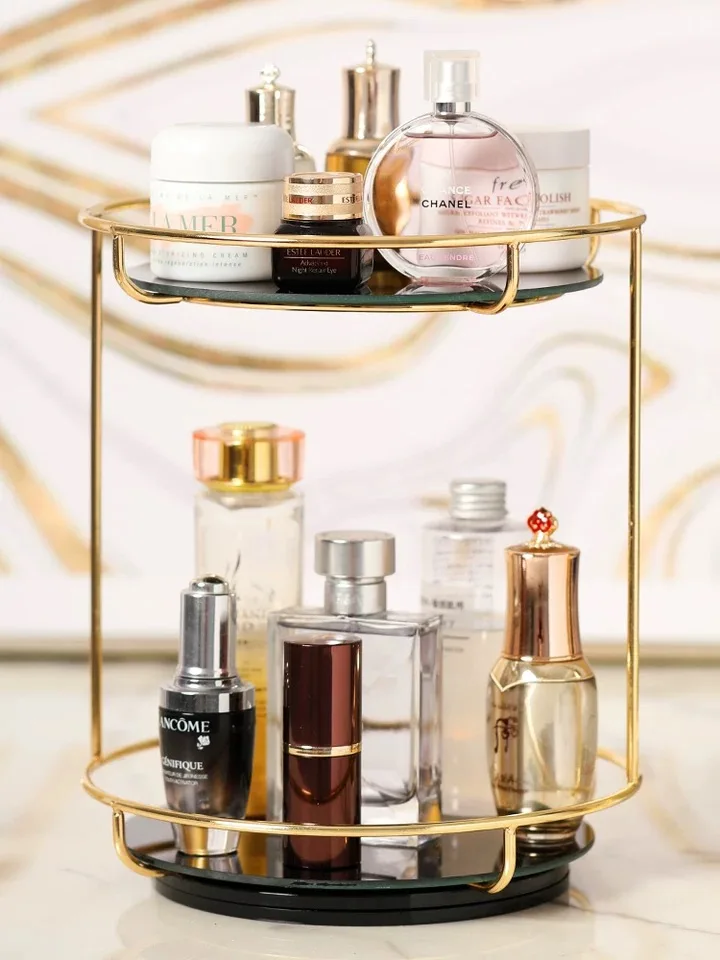 Вращающийся настольный органайзер для косметики в скандинавском стиле 3 яруса |