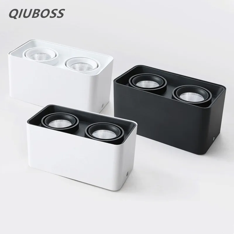 Диммируемый Светодиодный точечный светильник 9 Вт, 12 Вт, GU10, потолочный светильник COB, вращающийся Светодиодный точечный светильник для дома, торгового центра, внутреннее освещение