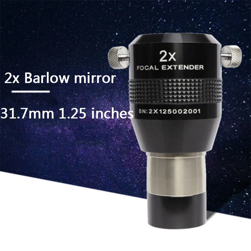 1 25 &quot2X 3x 5x линза Барлоу с увеличением окуляр для астрономического телескопа
