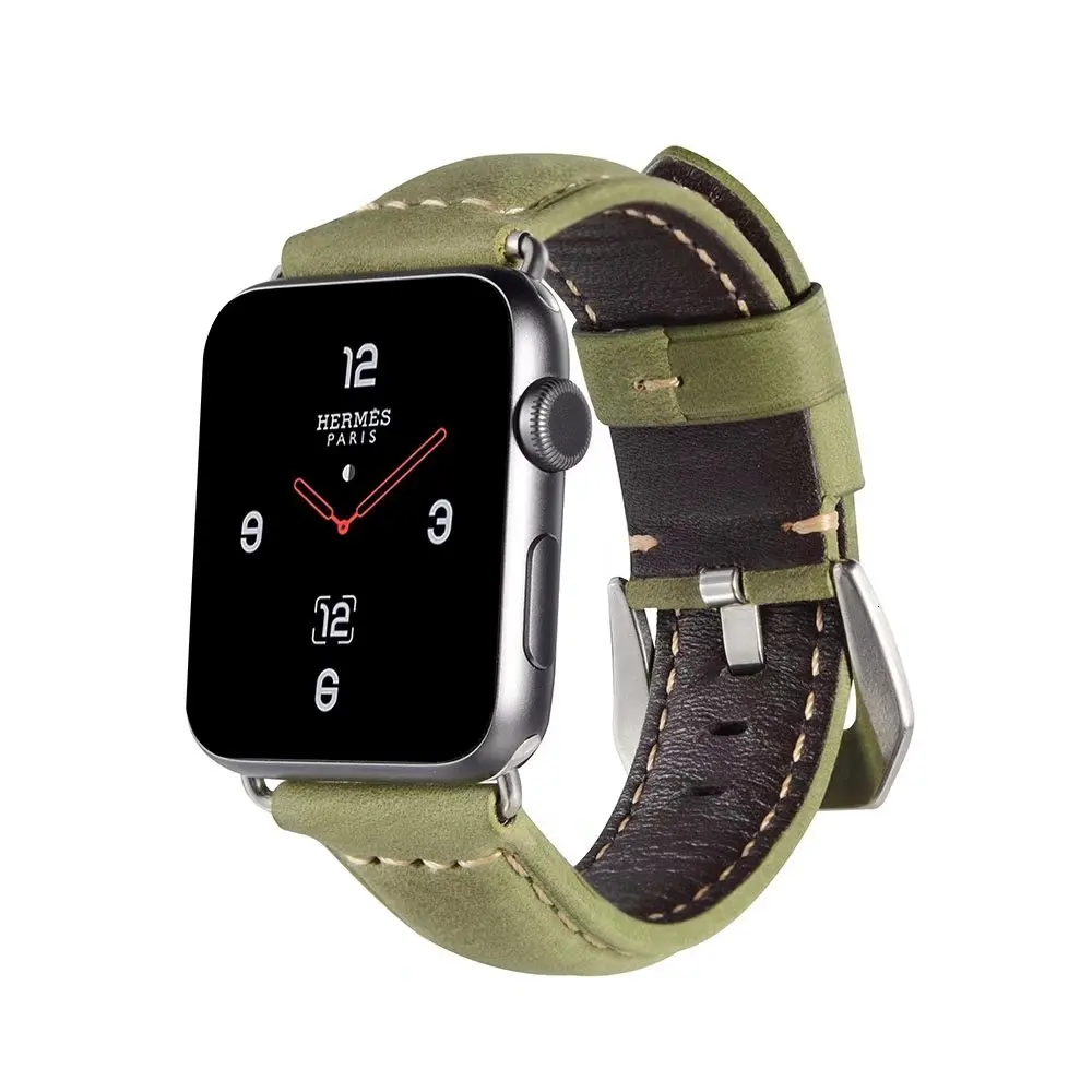Ремешок iWatch в ретро стиле из натуральной кожи, сменный ремешок для Apple Watch, 44 мм, 42 мм, серия 3, 2, 1, спортивный ремешок iwatch 38 мм