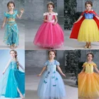 2021 платье принцессы Белоснежки костюм на Хэллоуин для девочек Карнавальный костюм для девочек От 4 до 10 лет платья для девочек на день рождения