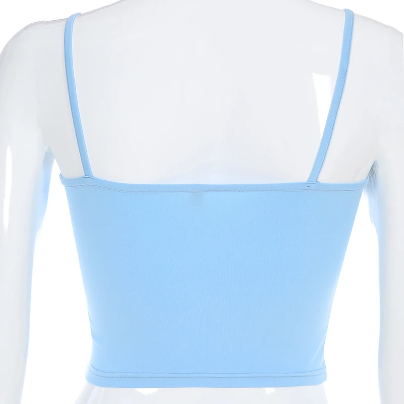 

Harajuku Cute Cami Top Casual Sleeveless Spaghetti Strap Top Backless Sexy Cropped Tops Tees Korean Kawaii Summer