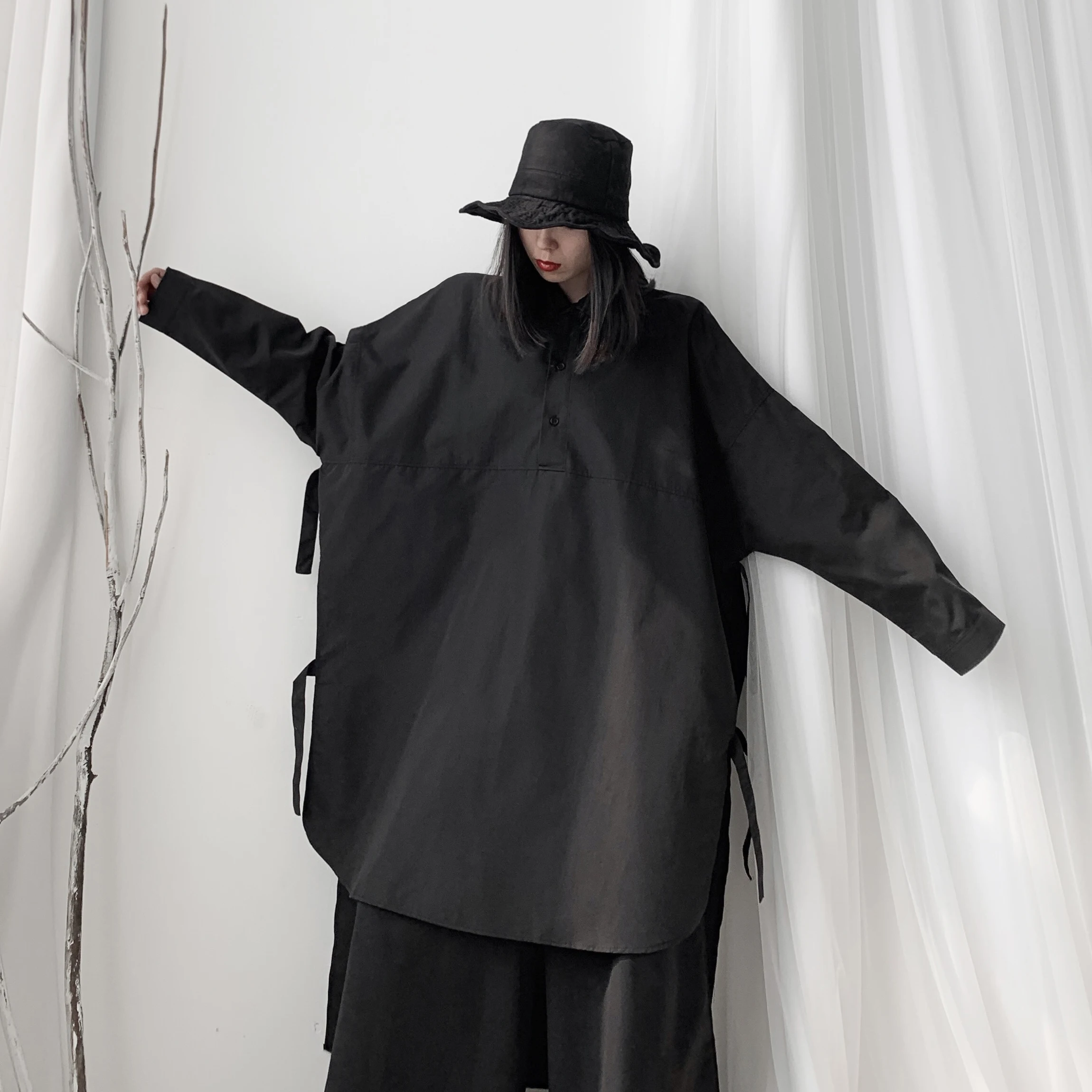 Yamamoto/женская одежда в стиле темного отдела дизайнерская рубашка ретро со