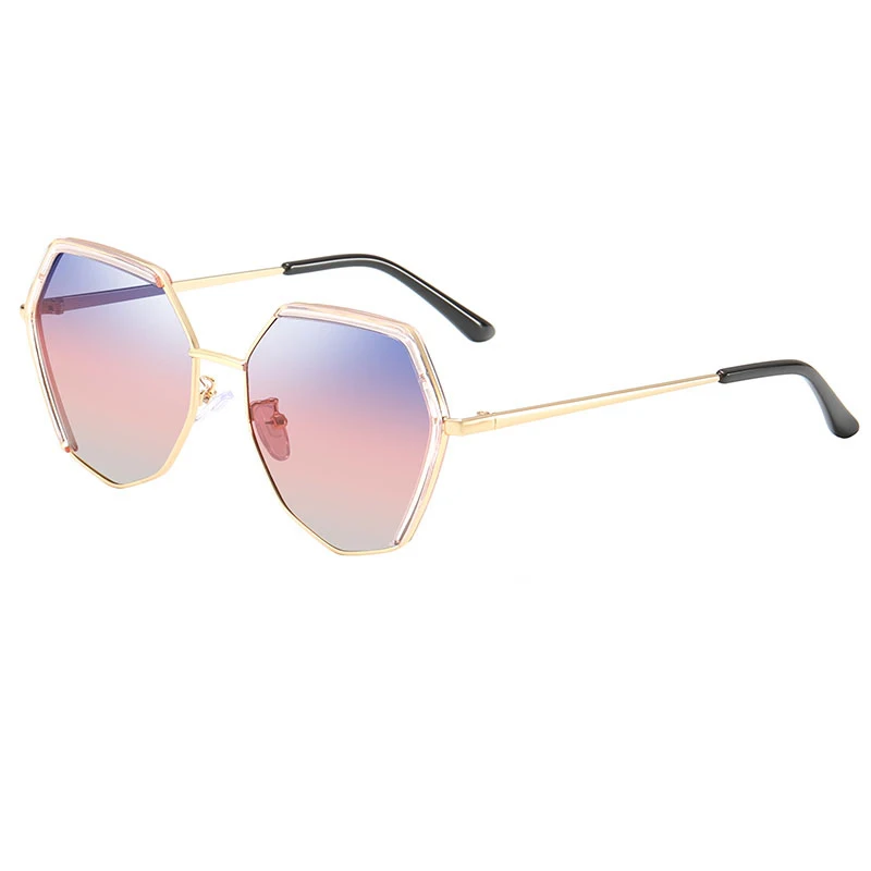 Женские солнцезащитные очки Polaroid модные многоугольные металлические для