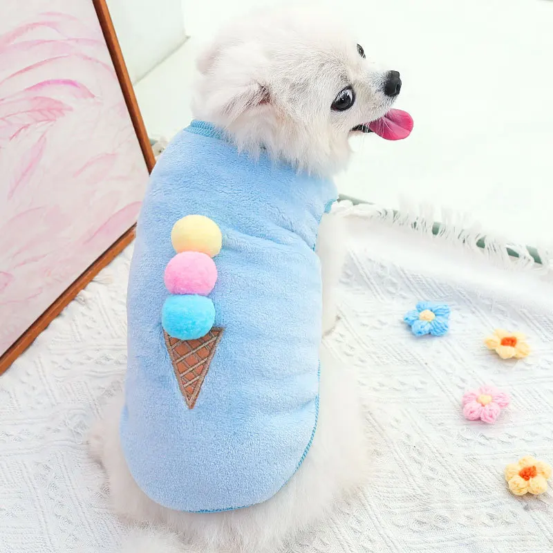 

Sweet Color Pet Dogs Winter Sweaters Small Medium Puppy Vest Flannel Breathable Cat Clothing Winter Clothes for Girls Dogs