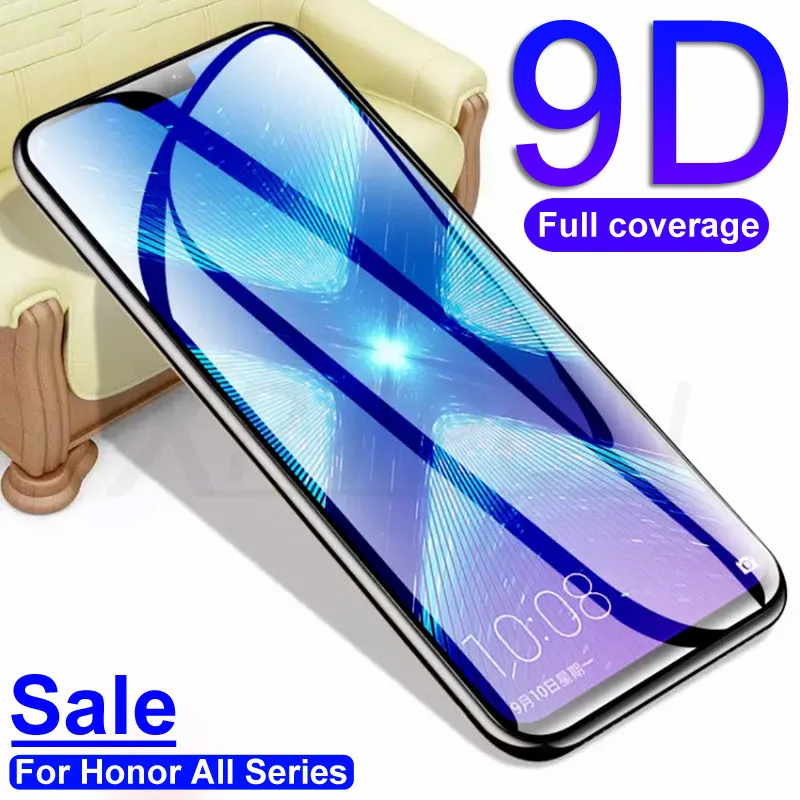 9D Защитное стекло для huawei Honor 8X 9X V20 V10 9i 10i 20i Защита экрана для Honor 9 10 20 Lite пленка из закаленного стекла