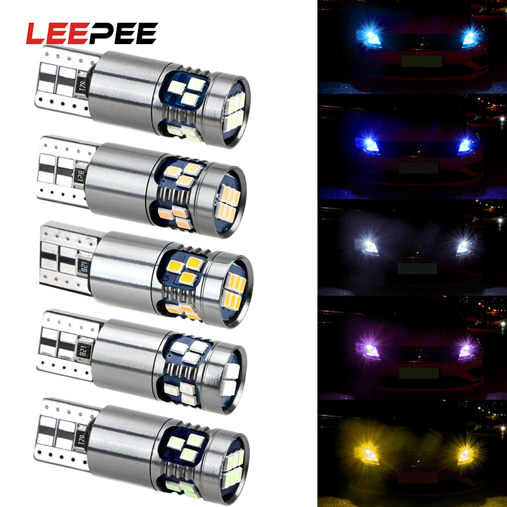 

LEEPEE T10 W5W 3030 18 SMD Car Reading Light Super Bright Marker Lamp Signal Lamp Indicator Light Auto Wedge Parking Bulbs