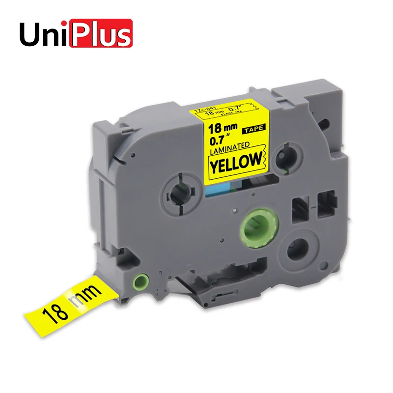 Устройство для изготовления этикеток UniPlus черного цвета на желтом фоне 641 TZe641 |