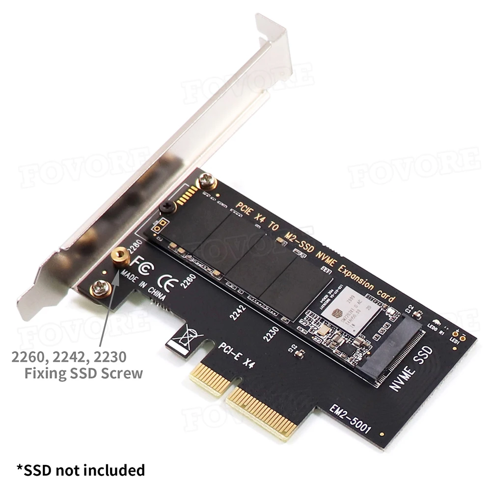 Плата PCIE к M2 адаптер PCI Express 3 0x4 NVME SSD для сбора данных поддержка 2230 2242 2260 2280 M.2 |