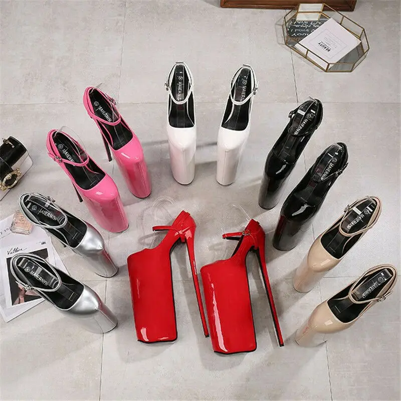 

Lady Sexy 30cm Super High Heel Shoes Nightclub Stiletto Platform Pumps Big Size
