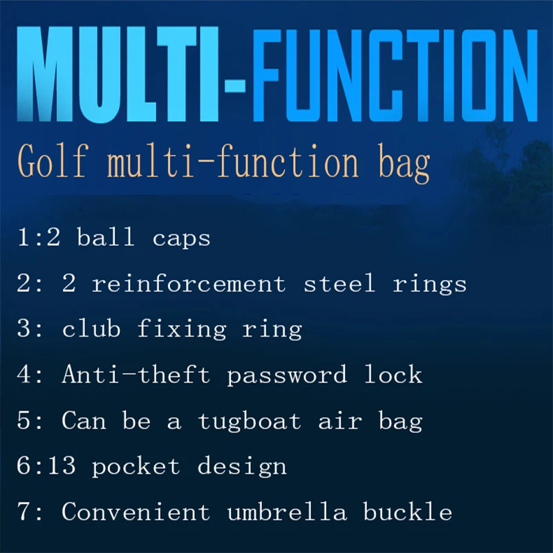 Держатель для кия PGM Patent Men Women Golf многофункциональная сумка твердая оболочка