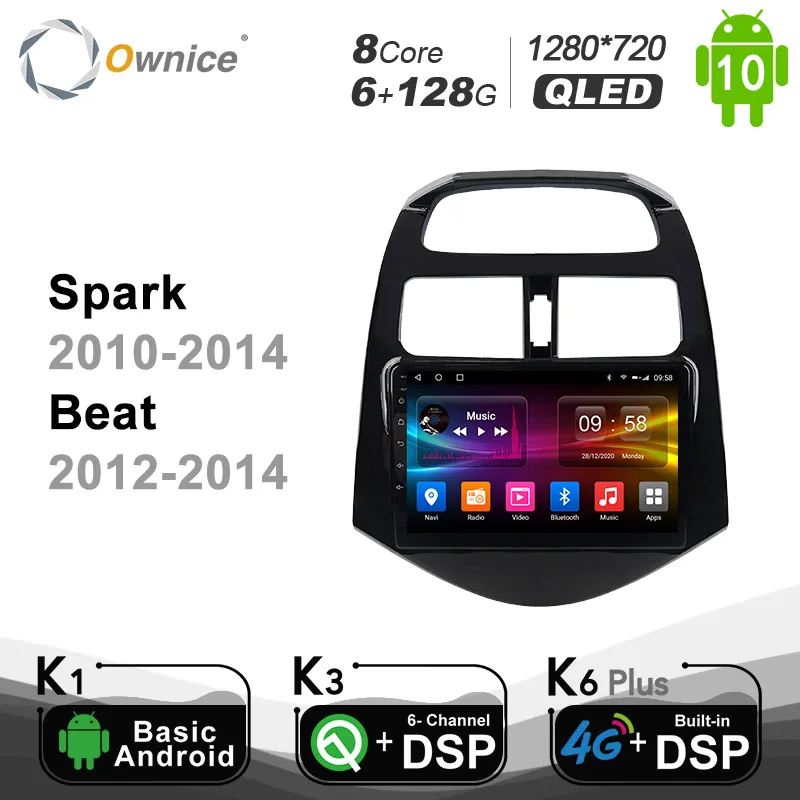preço 6g + 128g Ownice Android 10.0 Leitor De Navegação Do Carro Dvd Gps Para Chevrolet Spark 2010-2014 Batida 2012-2014 Octa Núcleo 4g Dsp Spdif