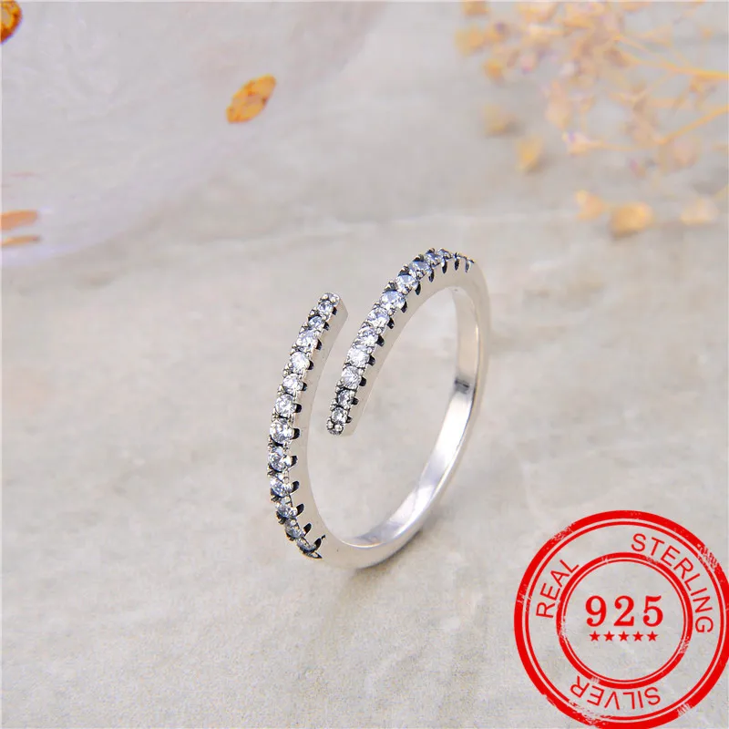 

Korean version of the hot sale new 925 sterling silver ring retro style zircon inlaid ring female jewelry gift fashion jewelry