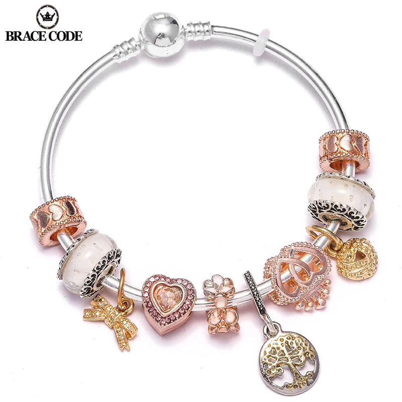 Подвеска &quotДрево жизни&quot браслет с бантом и сердечком бусины красивые браслеты