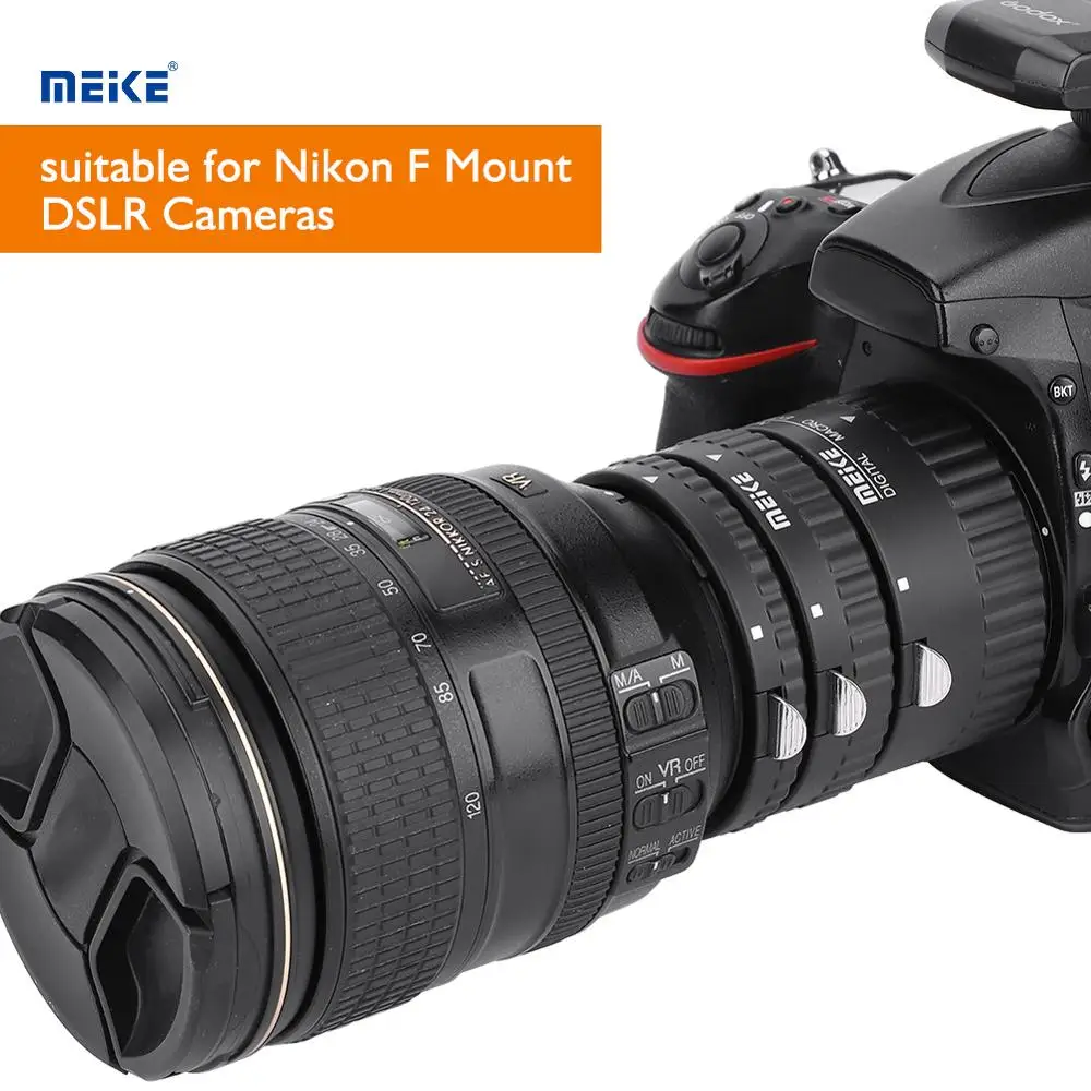 Макрообъектив Meike с автоматической фокусировкой удлинитель для объектива 12 мм + 20