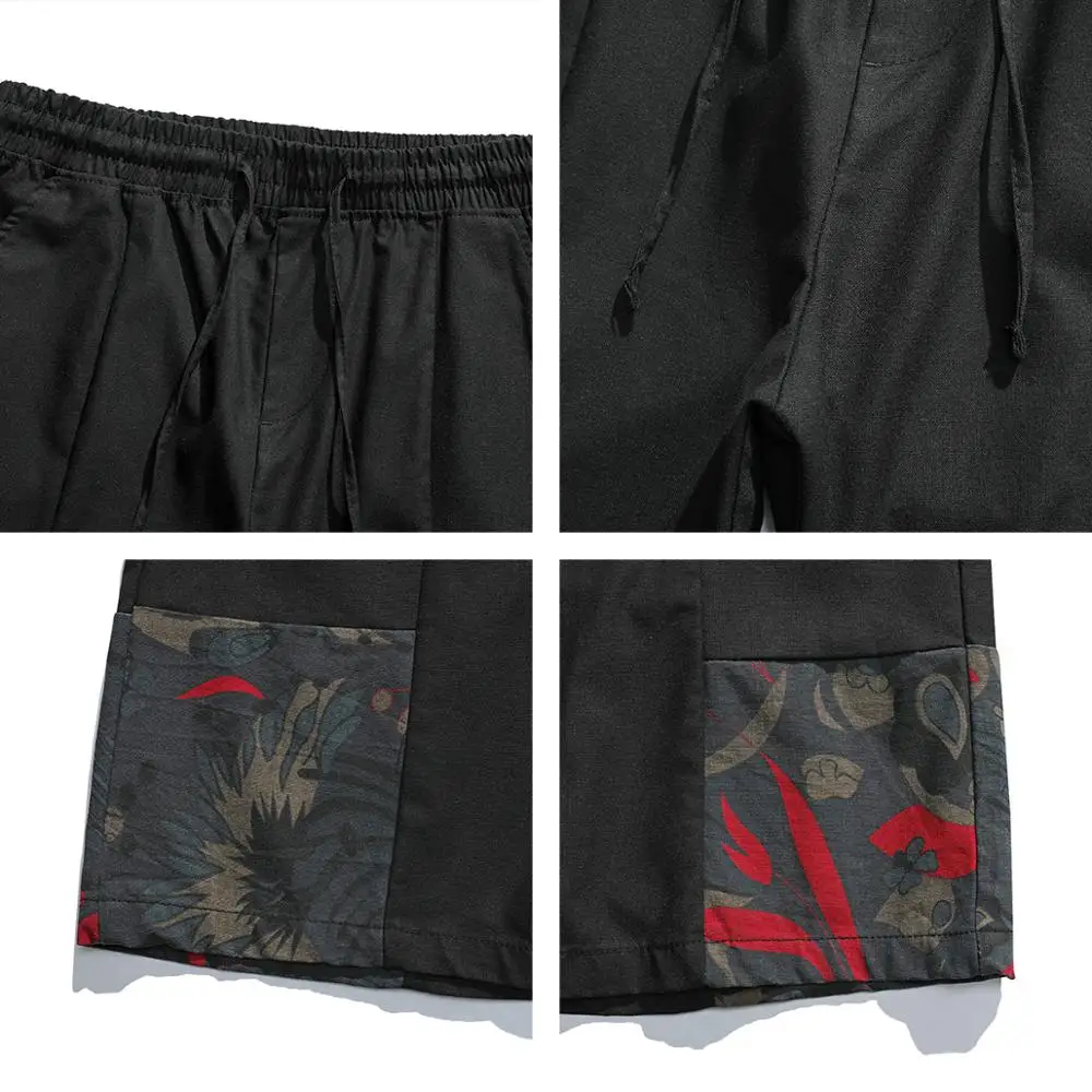 Модные летние мужские шорты в стиле хип-хоп уличная одежда японском Харадзюку