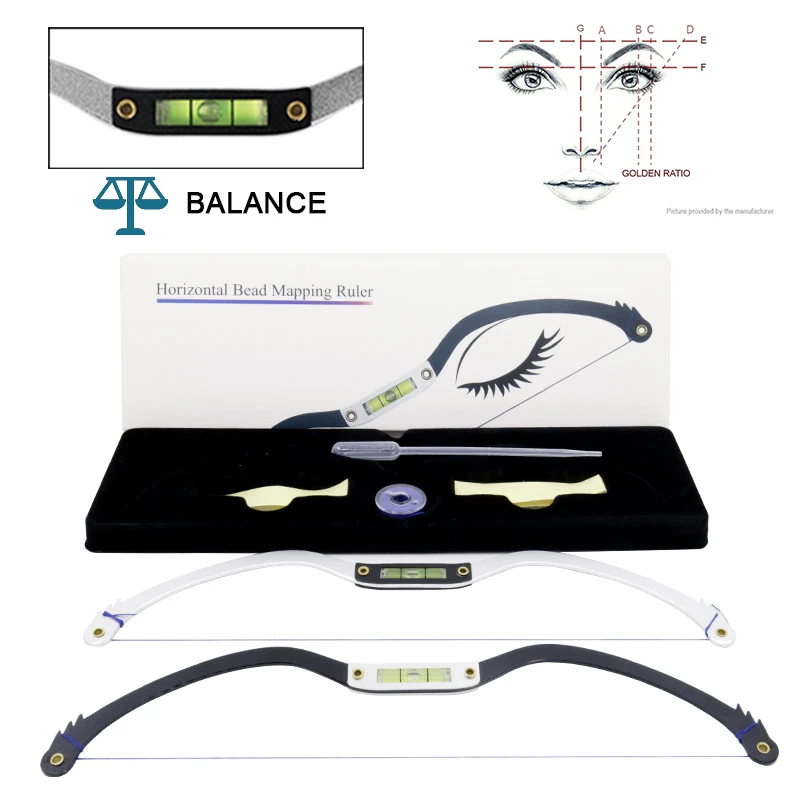 

New Level Ruler Eyebrow Ruler Microblading Mapping String Marker Permanent Makeup Tattoo Supplies with Mapping Thread Pre-inked