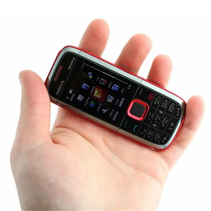 used nokia 5130 xpressmusic cell phone fm english russian hebrew arabic keyboard unlocked mobile phone free global shipping