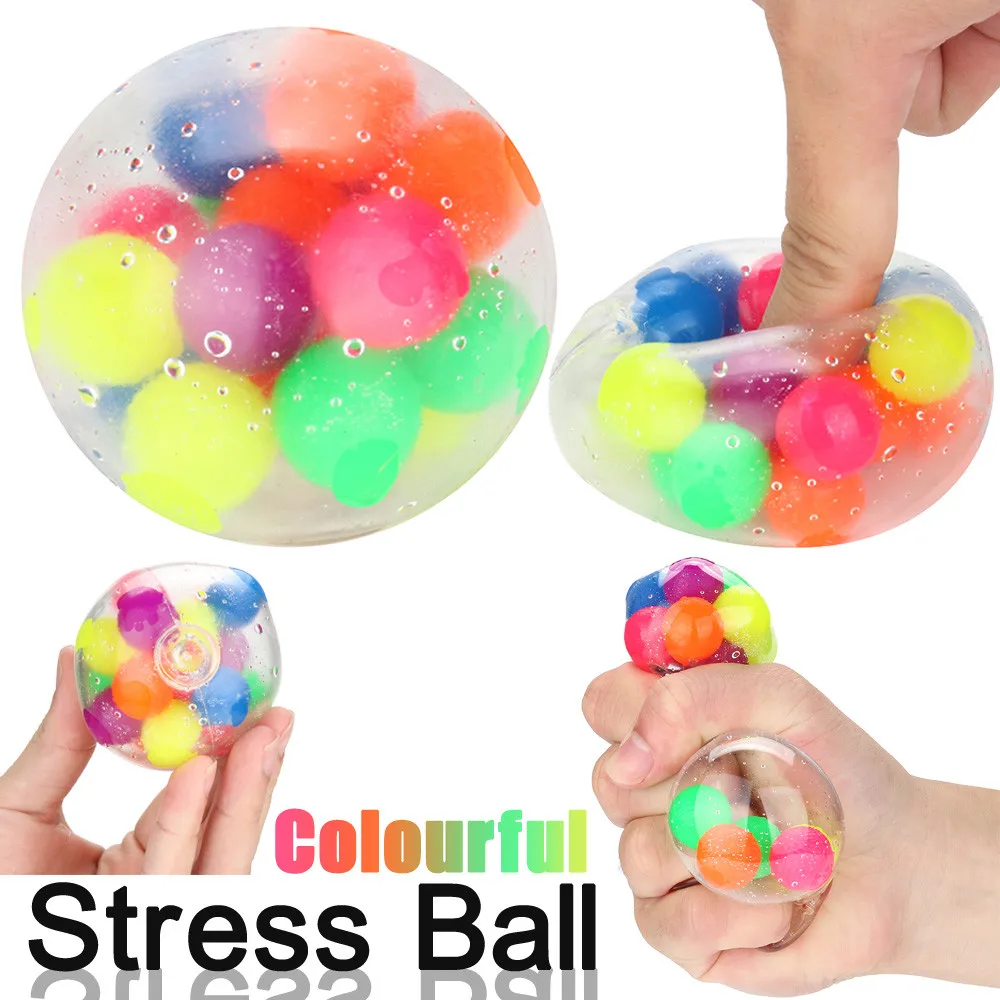 

1pc Non-toxic Color Sensory Toy Office Stress Ball Pressure Ball Stress Reliever Toy Decompression Fidget Toy Stress Relief Gift