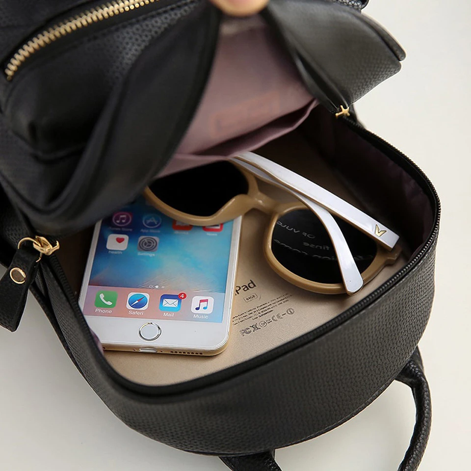 

Women Backpack 2021 Female PU Leather Back Pack School Bag for Teenage Girl Youth Bagpack Fashion Shoulder Bag Travel Bags Black