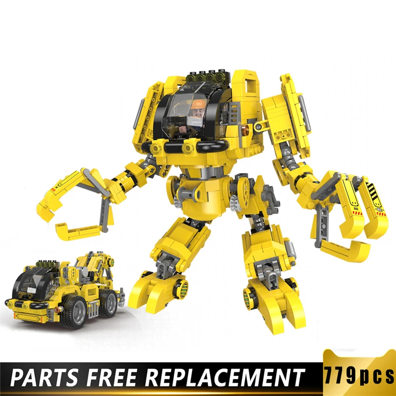

Xingbao 20001 779PCS New Age Of Armor Series 2 Styles Deformation Robot And Engineering Vehicle Sets Building Blocks MOC Bricks