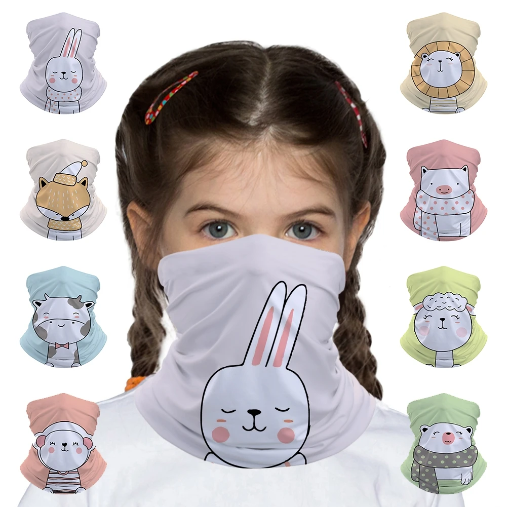 Шелковый шарф с принтом животных бесшовная бандана повязка на голову маска для