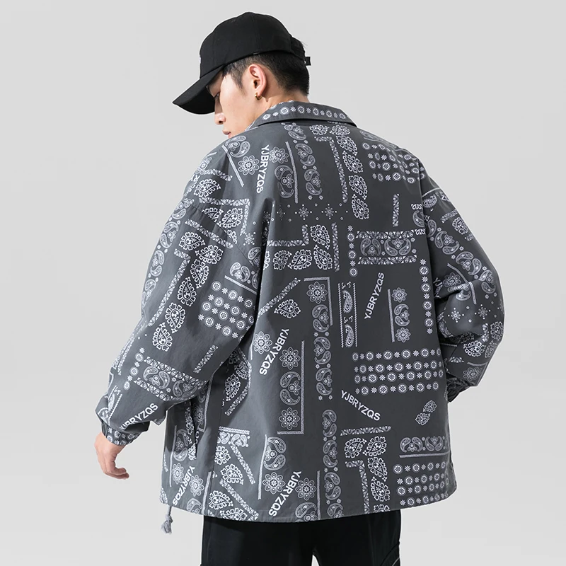 

New Men's Woman's Jackets Streetwear Printing Korean 2021 Casual Loose Men Jackets Oversized Coats Fashion Zipper Jacket M-5XL