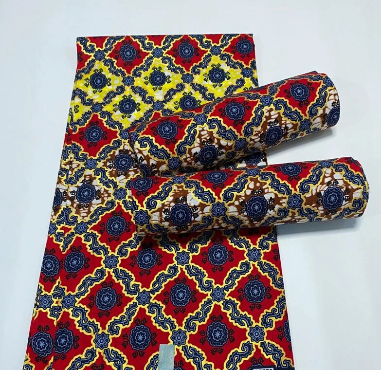 

New Nigerian Green African Wax Fabrics Cotton Rapper Batik Ankara Best Quality Golden Wax Material For Sewing Pagne Print Wax