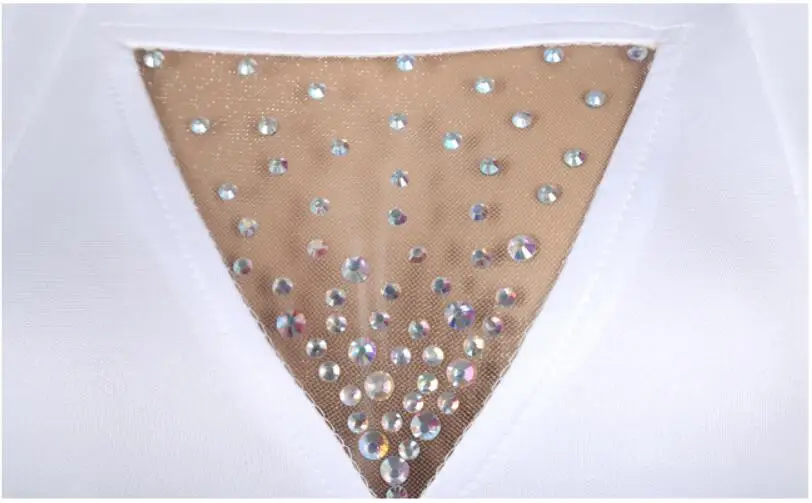 Белый боди джазовые танцевальные костюмы бар Dj танцоры горный хрусталь