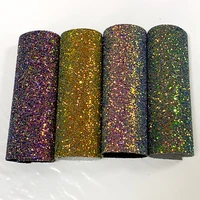 a4 gold shiny multicolored chunky glitter faux leather sheet elastic backing for shoesbagsdiy accessorieshair bows clothes