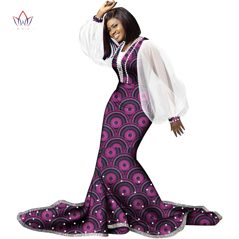 

Bintarealwax 2021 Модный комплект из обуви в африканском стиле платья для женщин в африканском стиле размера плюс африканская одежда Базен размера ...