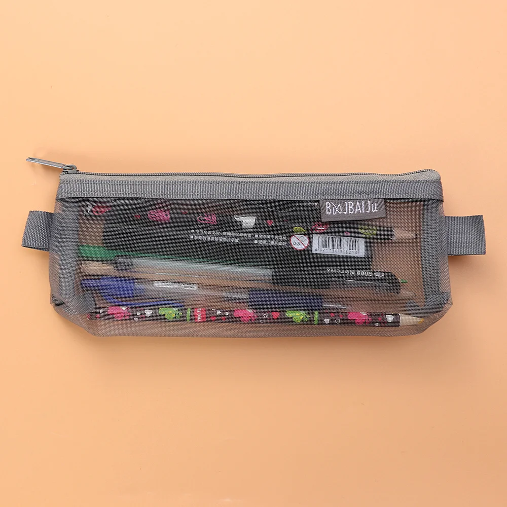 

3pcs Zipper File Bags Organizer Mesh Zipper Pencil Case Storage Travel Holder Transparent Multipurpose Paper Document Pouches St