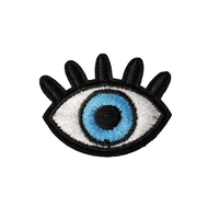 new arrival small blue eye patches iron on evil eyeball embroidered applique for shoes jackets diy decoration 10pcslot
