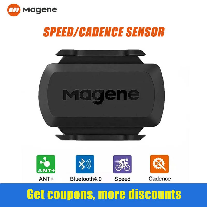 

Magene S3+ Cycling Speed /Cadence Dual Sensor Bike Computer Speedometer ANT+ Bluetooth Wireless for Garmin IGPSPORT Bryton Zwift