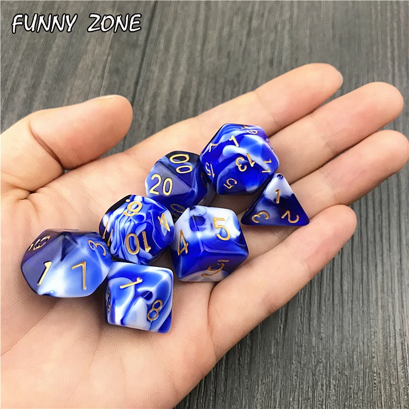 7 шт. игровые кости для игры небула d4 d6 d8 d10 d12 d20|Кубики| |