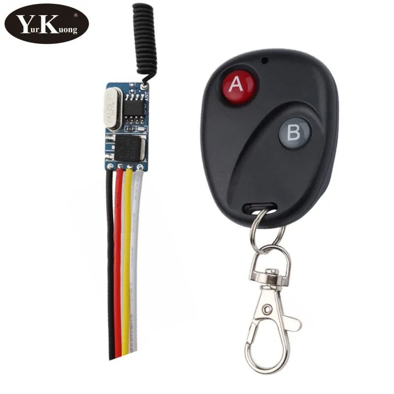 1 Receiver 1 Remote 3,7 V 4,2 V 5 V, миниатюрный удаленный переключатель 433 315MOS бесконтактных RF Беспроводной переключатель мини моторный зуммер светодиодный индикатор переключателя лампа телеуправление ON OFF - Цвет: 1 Receiver 1 Remote