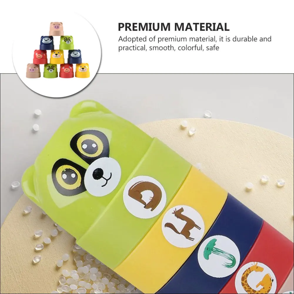 

1 Set Children Cartoon DIY Stacking Games Colorful Block Stacking Toys