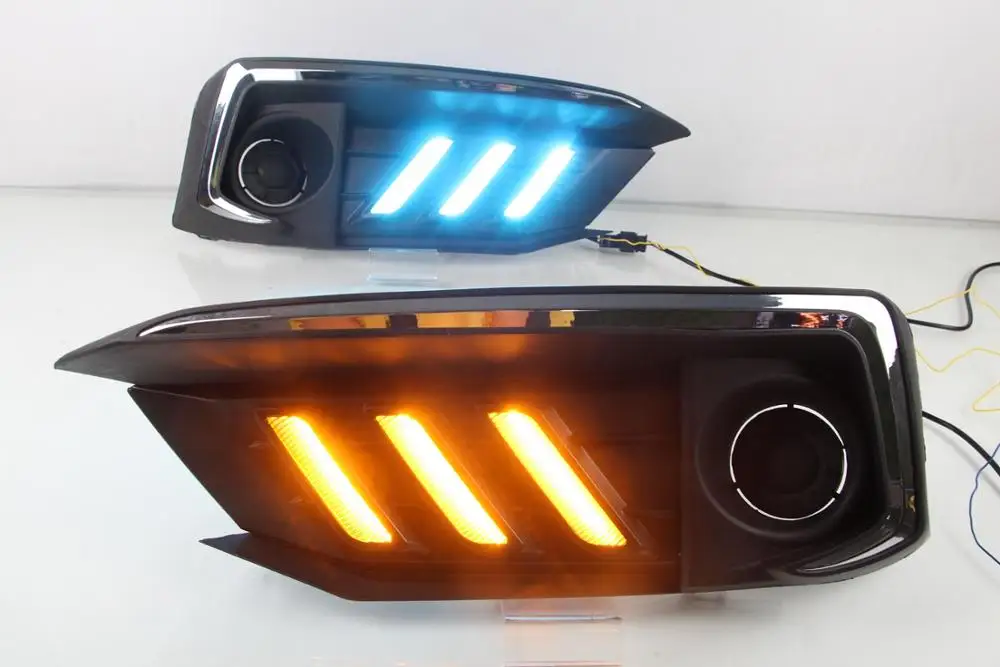 Год для Honda Civic Дневной светильник автомобильные аксессуары светодиодный DRL головной светильник для Civic противотуманный светильник