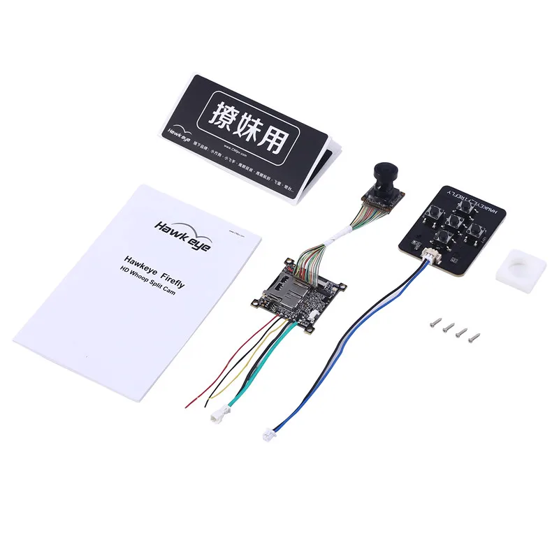 

Hawkeye FireFly 4K Whoop Split CAM H.264 HD Recording 5.8Ghz 35ms WDR DVR TV OUT Anti-shaking Mini FPV Camera for RC Drone Toys